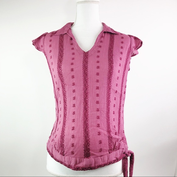 Oh Baby Maternity Top Embroidery Detail Size Small - Picture 2 of 5